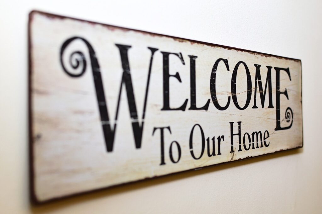 welcome to our home, welcome, plate-1205888.jpg